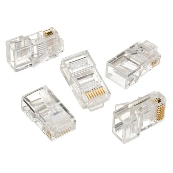 GEMBIRD LC-8P8C-001/50 Modular plug RJ45 8P8C 30u CAT5 UTP gold plated, 50 u pakovanju / CENA PO PAKOVANJU Slika 1