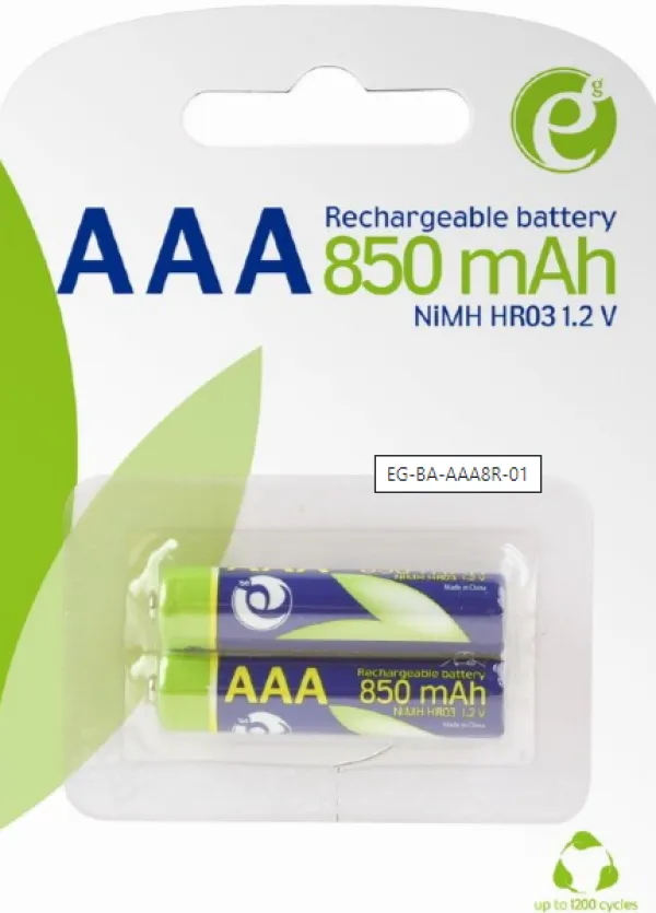 GEMBIRD EG-BA-AAA8R-01 ENERGENIE 850mAh AAA, PAK2 CK, ready-to-use PUNJIVE NiM baterije (rechargeable) Slika 1