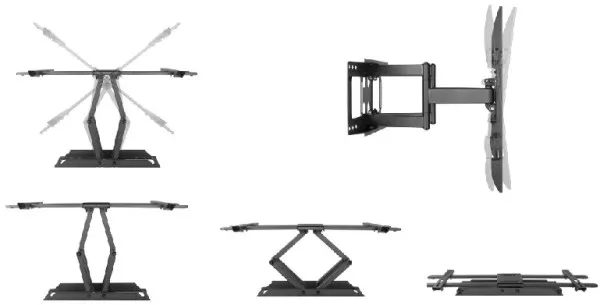 GEMBIRD WM-80ST-02 Gembird TV nosac okretanje/tilt 37-80 VESA max.60x40cm, max 60kg, drzac Slika 9
