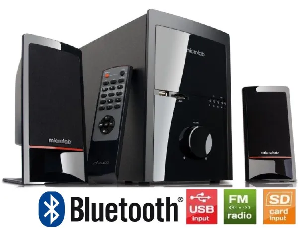 MICROLAB Microlab M700BT Aktivni drven zvucnici 2.1 46W RMS(18W,2x14W) SD, USB, FM, Bluetooth, daljinski, 3.5 Slika 4