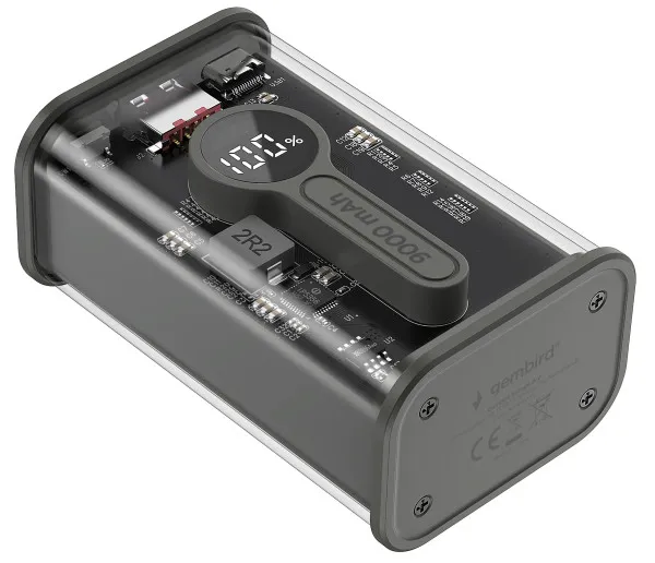 GEMBIRD PB09-TQC3-01 Gembird power bank 9000 mAh, crni Slika 1