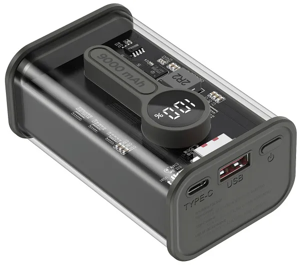 GEMBIRD PB09-TQC3-01 Gembird power bank 9000 mAh, crni Slika 5