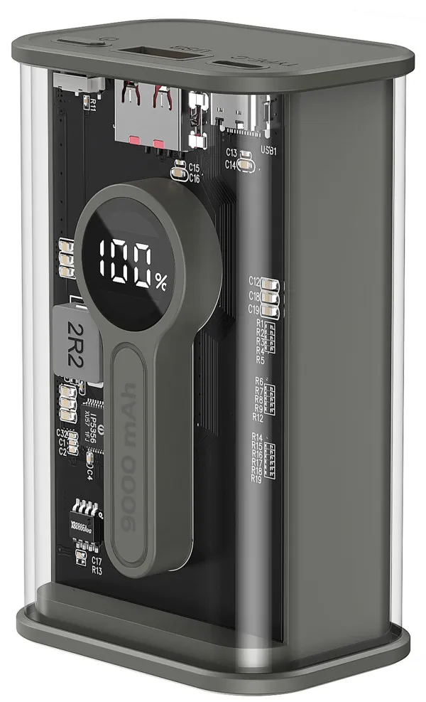GEMBIRD PB09-TQC3-01 Gembird power bank 9000 mAh, crni Slika 2
