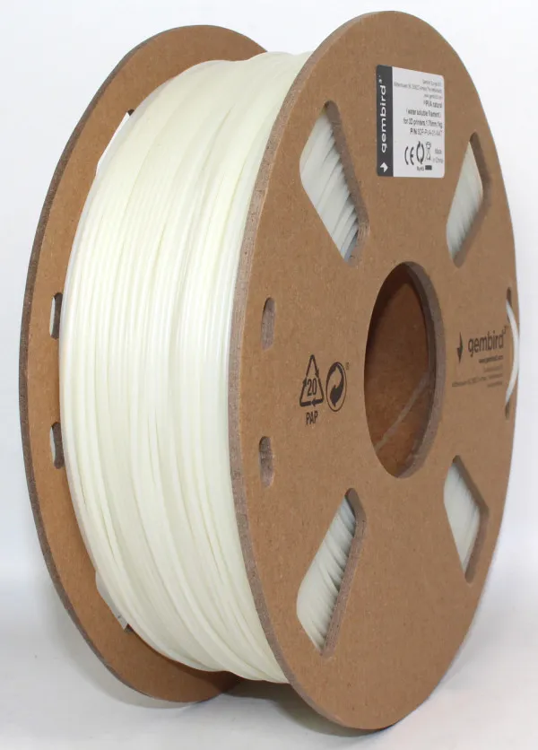 GEMBIRD 3DP-PVA-01-NAT * PVA Filament za 3D stampac 1.75mm, kotur 1KG (filament rastvorljiv u vodi) NATURAL Slika 1