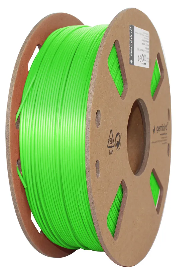 GEMBIRD 3DP-PLA+1.75-02-G PLA-PLUS Filament za 3D stampac 1,75mm kotur 1KG Green (jaci od standardnog PLA) Slika 3