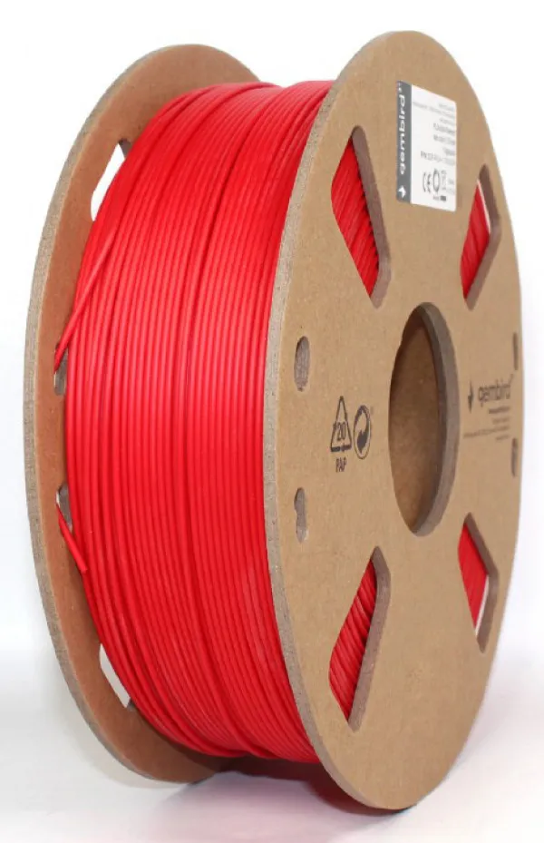 GEMBIRD 3DP-PLA+1.75-02-R PLA-PLUS Filament za 3D stampac 1,75mm kotur 1KG Red (jaci od standardnog PLA) Slika 1