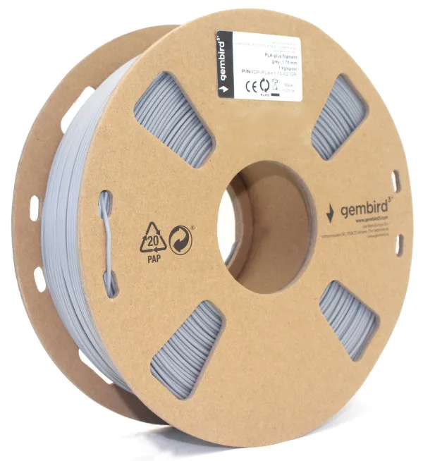 GEMBIRD 3DP-PLA1.75-01-GR PLA Filament za 3D stampac 1,75mm kotur 1KG GREY - SIVA Slika 3