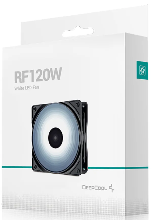 DEEPCOOL DeepCool RF120W 120x120x25mm ventilator WHITE LED hydro bearing 1300rpm 49CFM 22dBa Slika 1