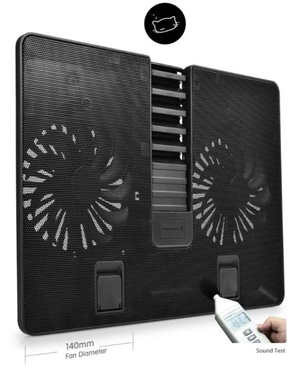 DEEPCOOL DeepCool U PAL Hladnjak za laptop 15.6 2x140mm.Fan 1000rpm 92CFM 26dB 390x280x27mm USB3.0 (postolje Slika 4