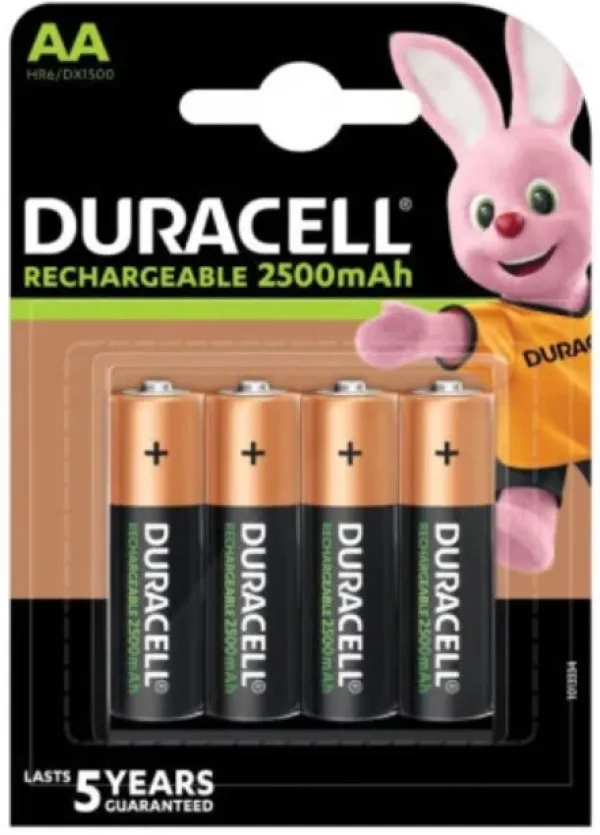 DURACELL Duracell 2500mAh AA R6 MN1500, PAK4 CK,punjive NiMH baterije (rechargeable Duralock stay charged 5g) Slika 1