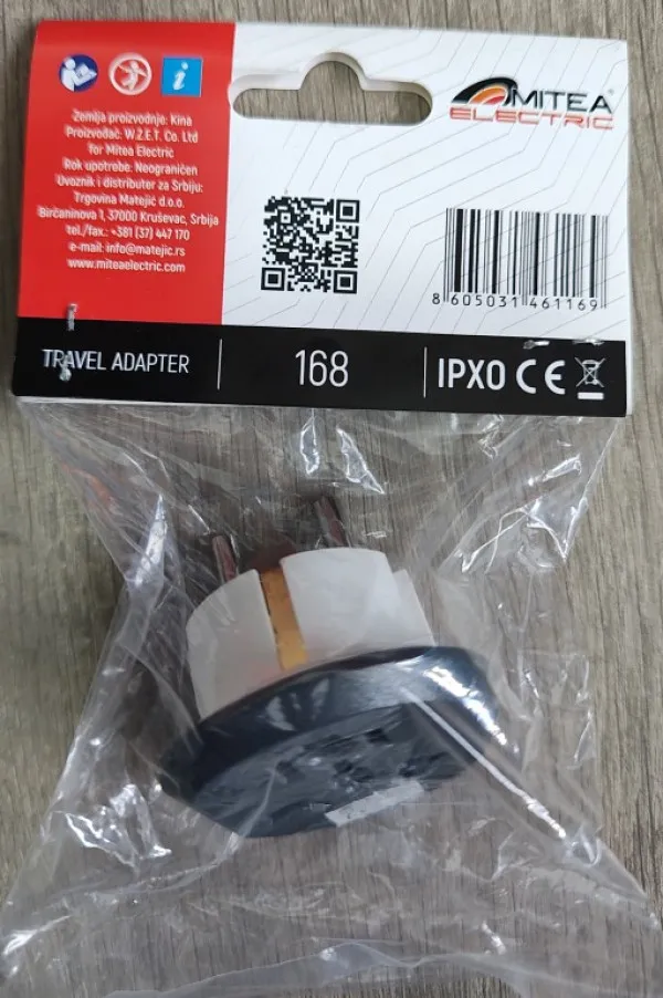 MIT.EL Travel adapter 168 Svetski (UK, SAD, AUS) na Evropski 13A Slika 3