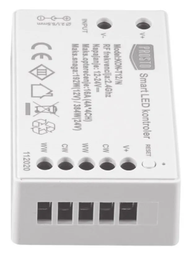Wi-Fi smart LED kontroler CCT 192W KON-T12/N Slika 1