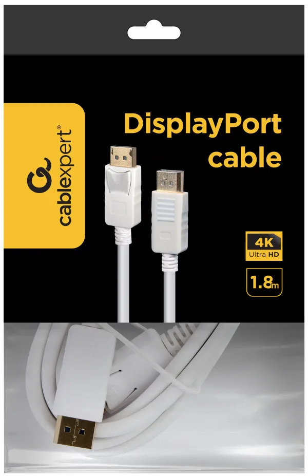 GEMBIRD CC-DP2-6-W Gembird DisplayPort na DisplayPort  v.1.2 digital interface kabl 1,8m Beli Slika 1