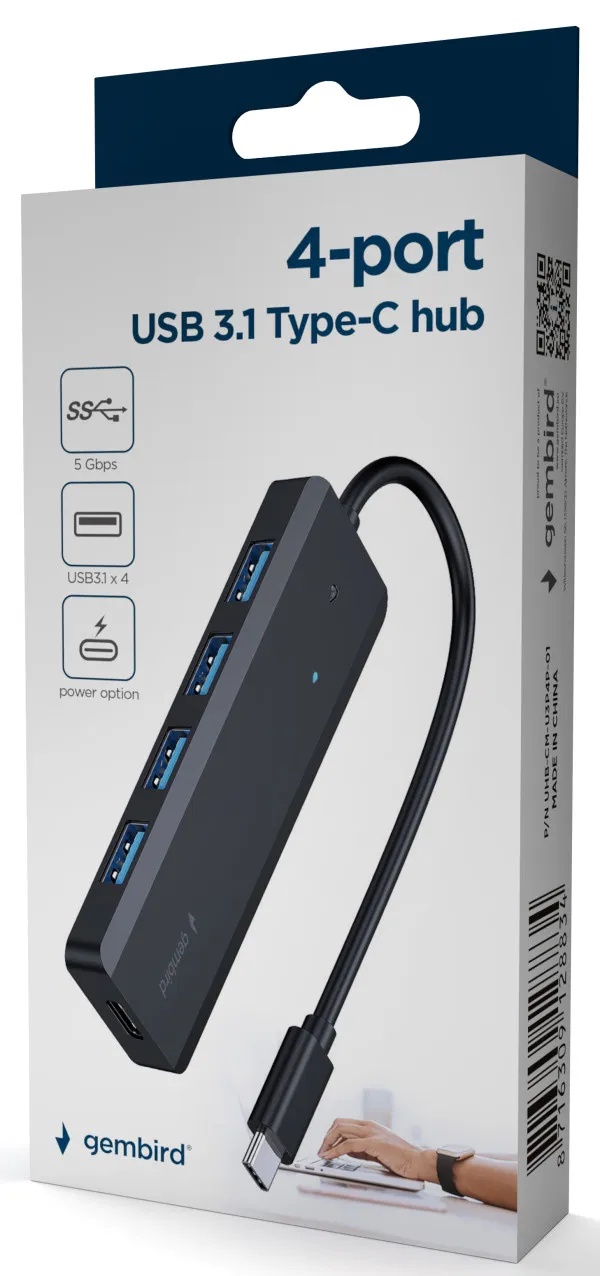 GEMBIRD UHB-CM-U3P4P-01 Gembird 4-port USB 3.1 (Gen 1) Type-C HUB (alt. UHB-U3P4-05) Slika 3