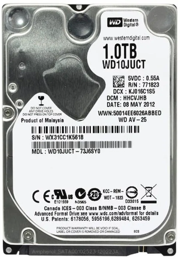HDD 2.5 * 1TB WD10JUCT WD 16MB 5400RPM SATA 9,5mm Slika 2
