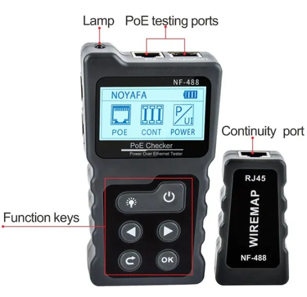 Tester Kablovski POE LAN Noyafa NF-488 STP / UTP do 600m Slika 3