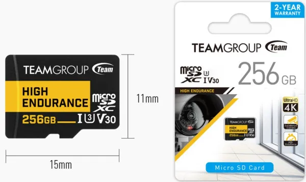 TEAM GROUP TeamGroup MICRO SDXC 256GB High Endurance UHS-I U3 V30,100/50MB/s, THUSDX256GIV3002 ZA VIDEO NADZOR! Slika 4