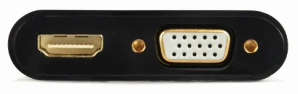 GEMBIRD A-VGA-HDMI-02 Gembird VGA to HDMI + VGA adapter cable, 0.15 m, black Slika 3