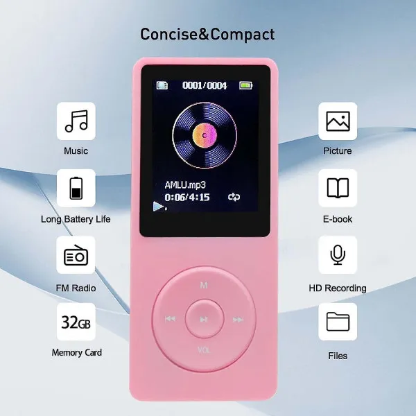 MP3 Player Bluetooth 32GB pink 600691 Slika 5
