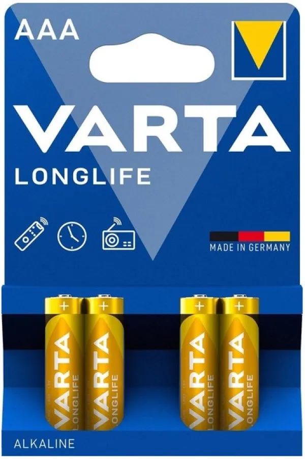 VARTA LONGLIFE AAA 1.5V LR03 MN2400, PAK4 CK, ALKALNE baterije Slika 3
