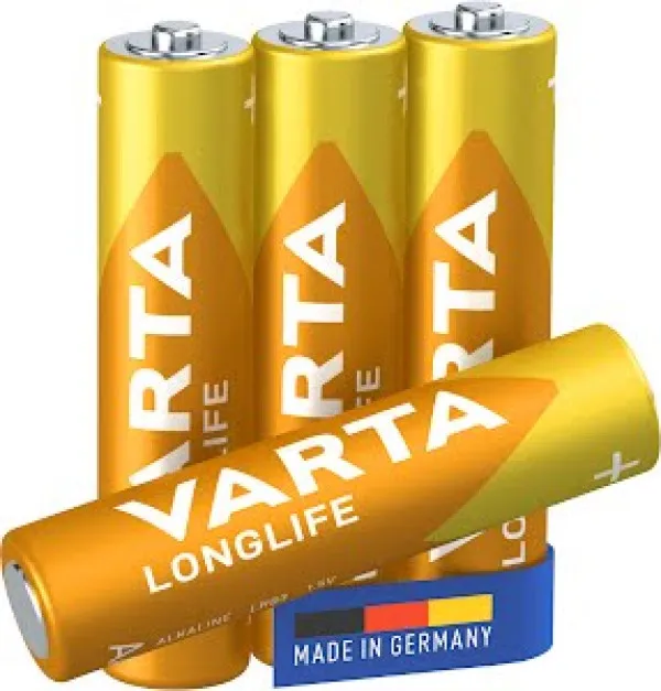 VARTA LONGLIFE AAA 1.5V LR03 MN2400, PAK4 CK, ALKALNE baterije Slika 2