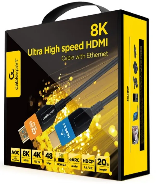 GEMBIRD CC-HDMI8K-AOC-20M Gembird Active Optical (AOC) ULTRA High speed HDMI 2.1 8K UHD with Ethernet 20m Slika 2