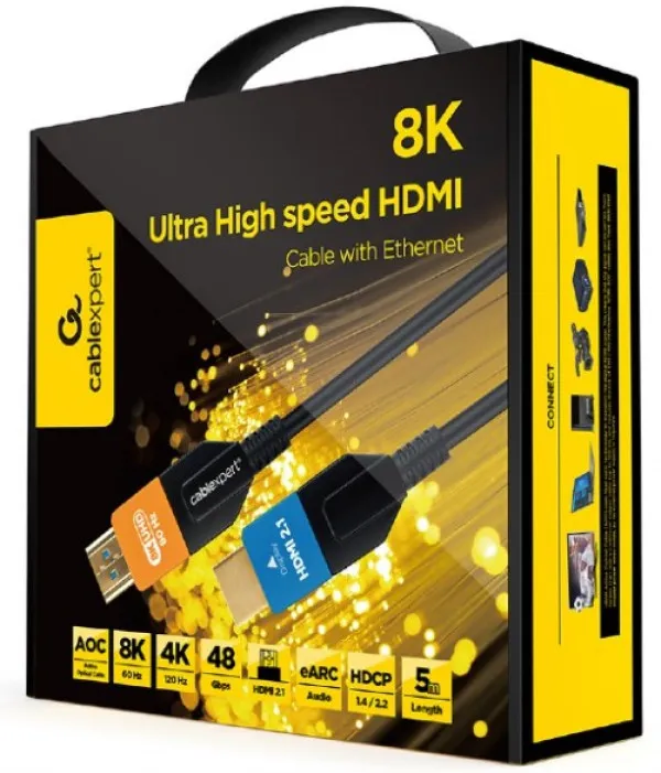 GEMBIRD CC-HDMI8K-AOC-5M Gembird Active Optical (AOC) ULTRA High speed HDMI 2.1 8K UHD with Ethernet 5m Slika 3