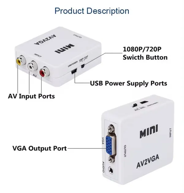 GEMBIRD A-AV-VGA-Mini ** Gembird input AV to VGA (906) (560) Slika 1