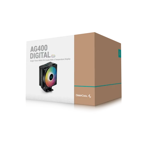 DEEPCOOL DeepCool AG400 *DIGITAL ARGB 4xHeat Pipe, Real-TimeCPU Screen, 220W 120mm 2100rpm 76CFM,BK Intel/AMD Slika 3