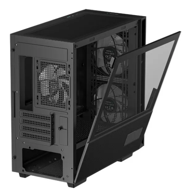 DEEPCOOL DeepCool CH360 DIGITAL mATX Kuciste,Dual Status Display, 2xLED 140mm +1x120mm, Staklena strana,USB-C Slika 2