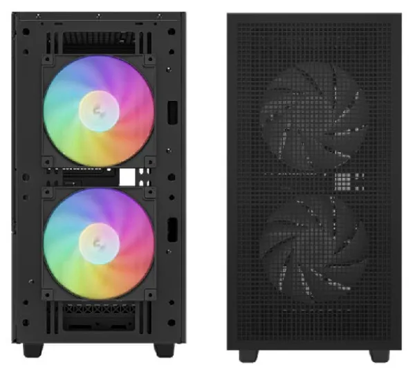 DEEPCOOL DeepCool CH360 DIGITAL mATX Kuciste,Dual Status Display, 2xLED 140mm +1x120mm, Staklena strana,USB-C Slika 5