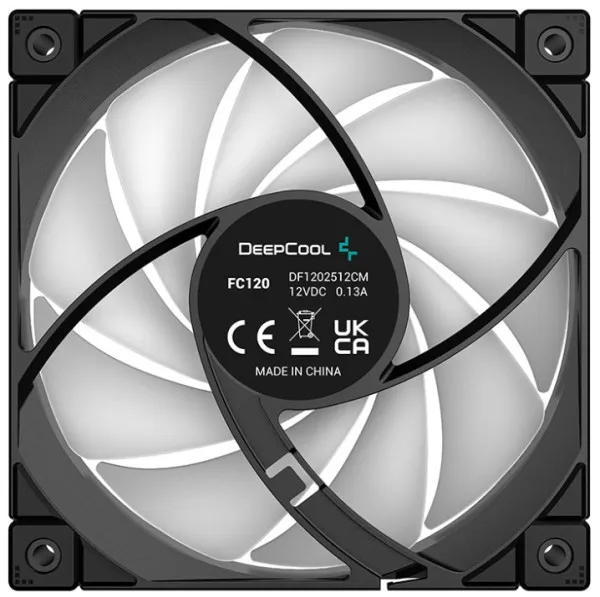 DEEPCOOL DeepCool FC120 ARGB * 120x120x25mm Hydro Bearing ventilator, 500-1800rpm, 28dBa, 62CFM, 4-pin Slika 10