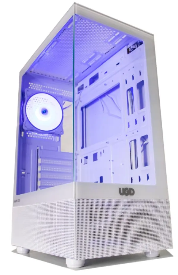 UGD Kuciste Stealth 3333 ATX, staklena prednja i bocna strana, ugradjen 1x ARGB kuler, Belo Slika 8
