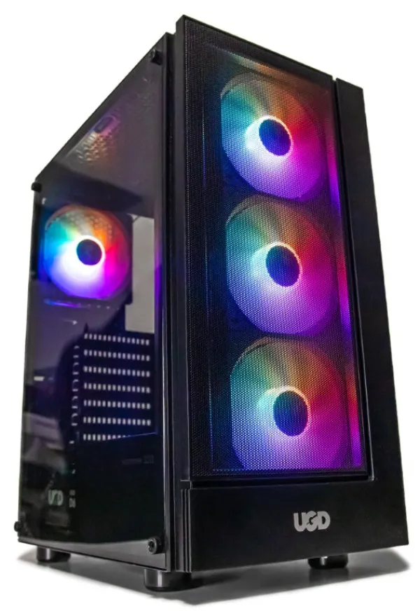 UGD Kuciste Hammer 3313, ATX, providna stranica, ugradjena 4xRGB kulera, Crno Slika 4