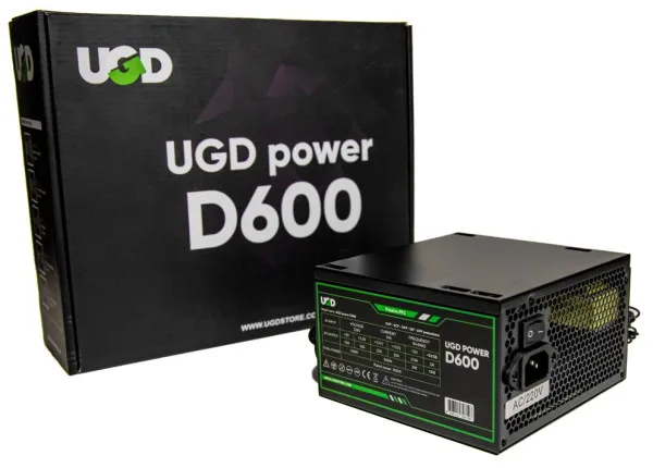Napajanje D600 600W UGD Power 12cm FAN, 20+4pin, 4+4pin, 3xSATA, 1xIDE, 2x6+2pin Black Slika 4