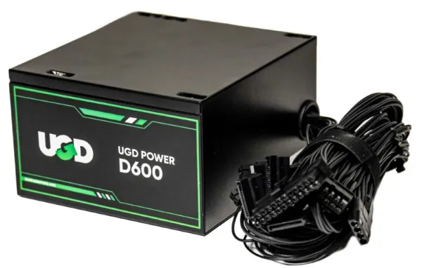 Napajanje D600 600W UGD Power 12cm FAN, 20+4pin, 4+4pin, 3xSATA, 1xIDE, 2x6+2pin Black Slika 7