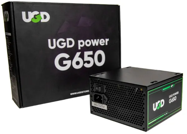 Napajanje G650 650W UGD Power 12cm FAN, 20+4pin, 4+4pin, 4xSATA, 2xIDE, 2x6+2pin 80Plus, Black Slika 2