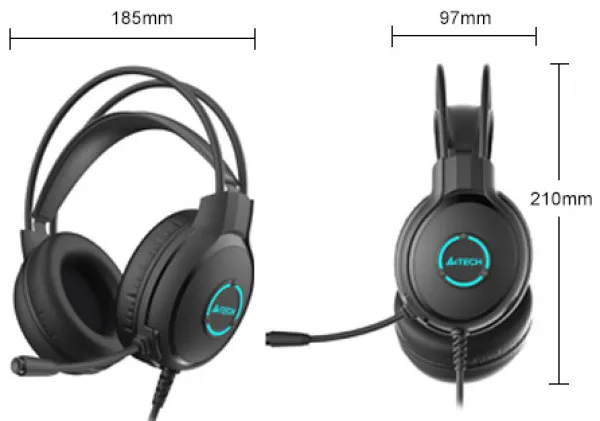 A4 TECH A4-FH300U A4Tech Fstyler gejmerske slusalice sa mikrofonom, 50mm/16ohm, USB Slika 1