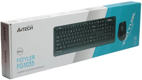 A4 TECH A4-FG1035 A4Tech Fstyler Bezicna tastatura YU-LAYOUT + bezicni mis USB, Grey Slika 1