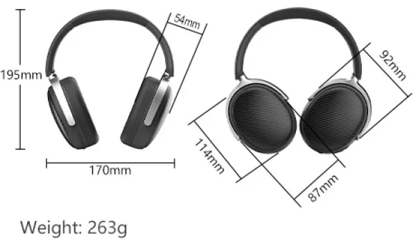 A4 TECH A4-BH350C A4Tech FSTYLER bluetooth v5.3 slusalice, ANC, 40mm, 32ohm, 500mAh, BLACK Slika 1