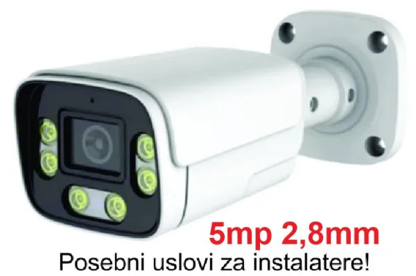 GEMBIRD CAM-IP5MP-HAQ60D GMB kamera 5mp APP P6SLite 2.8mm-F1.6 POE, IP66 DuaL LED 6xIR+6xFull Color, MIC,25m Slika 2