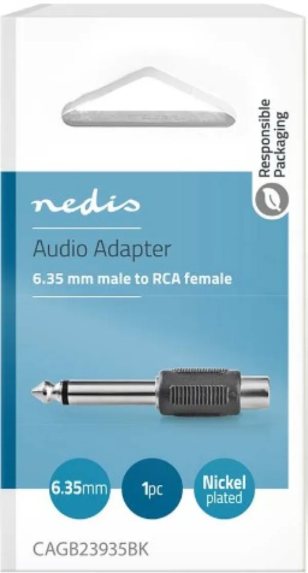 NEDIS CAGB23935BK Audio Adapter 6.35mm RCA zenski Slika 2