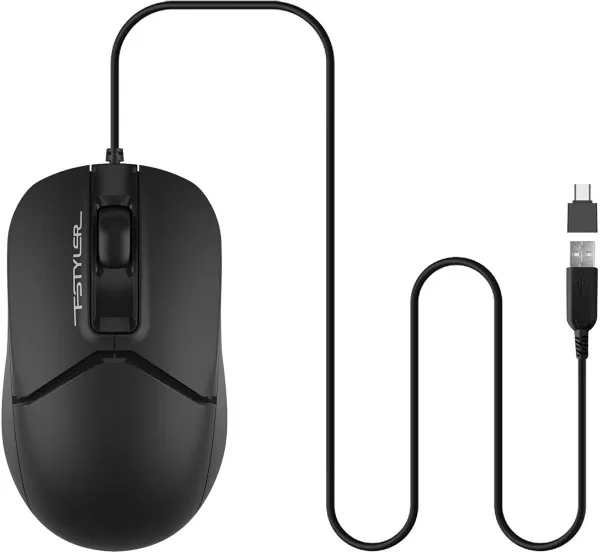 A4 TECH A4-FM12T A4Tech Fstyler opticki mis, 1200Dpi, 108mm, Silent, USB-C/A, BLACK Slika 4