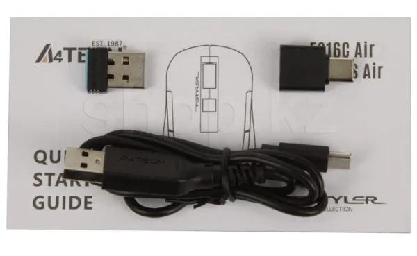 A4 TECH A4-FG16C Air BLACK A4Tech Fstyler DESK+AIR bezicni opticki mis 2.4Ghz,1000-2000Dpi,rechargeable 109m Slika 4