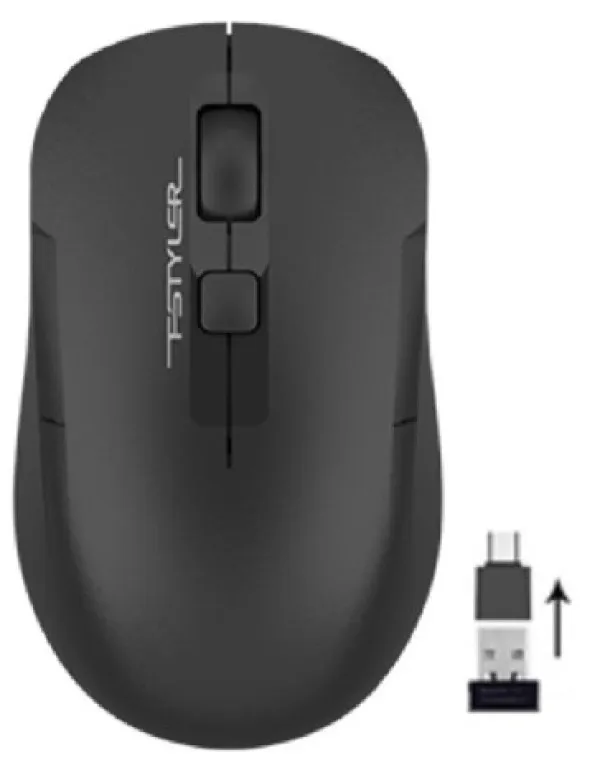 A4 TECH A4-FG16C Air BLACK A4Tech Fstyler DESK+AIR bezicni opticki mis 2.4Ghz,1000-2000Dpi,rechargeable 109m Slika 2