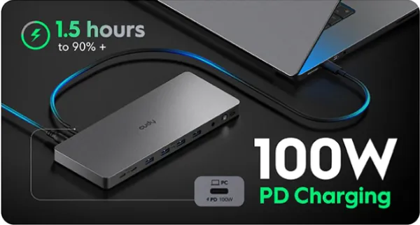CUDY Cudy CS700 13-IN-1 10Gbps USB-C Dual 4K Docking Station | 150W PSU Slika 10