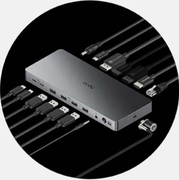 CUDY Cudy CS700 13-IN-1 10Gbps USB-C Dual 4K Docking Station | 150W PSU Slika 4