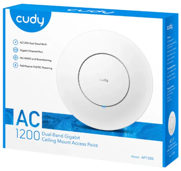 CUDY Cudy AP1300_P AC1200 WiFi Gigabit Access Point, pokriva 100m2, 50konekcija Slika 6