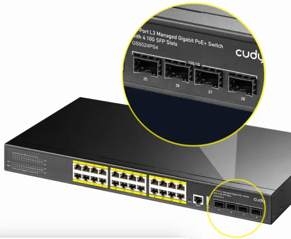CUDY Cudy GS5024S4 24-Port Layer 3 Managed Gigabit Switch with 4 10G SFP Slots Slika 3