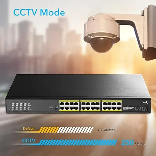 CUDY Cudy GS1026PS2 24-Port Gigabit PoE+ Switch with 2 Uplink Gigabit Ports and 2 Gigabit SFP Slots 300W Slika 9